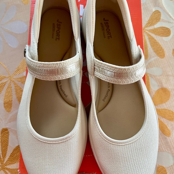 J Sport Shoes - Women's Cream Mary Jane Flats